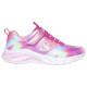 Skechers Bungee And Strap Sneaker W/ Multi Print & Sparkle Mesh Upper
